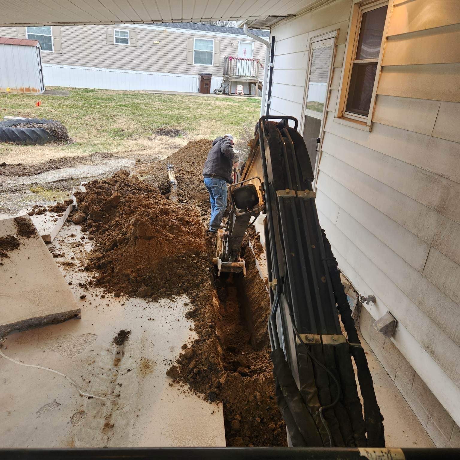 Underground pipe line repair and installing